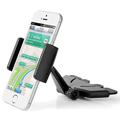 Universal CD Slot Car Mount Phone Holder Cradle for iphone 7 Plus 6 6s Plus,ipod,Samsung Galaxy S7 S6 S5 Edge,Nexus 5,LG,HTC and More 3.5-5.5inch Smartphones - by Newward