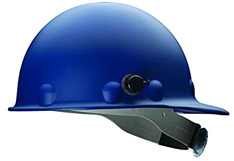 Fibre-Metal by Honeywell P2AQRW71A000 Super Eight Fiber Glass Cap Style Ratchet Hard Hat with Quick-Lok, Blue