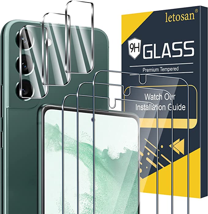 [3 3 Pack] Glass Screen Protector for Samsung Galaxy S22 Plus 5G, 9H Tempered Glass, Ultrasonic Fingerprint Compatible,HD Clear Case Friendly for Galaxy S22 Plus Glass Screen Protector