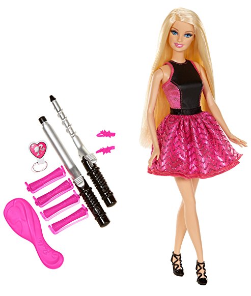 Barbie Toy - Endless Curls Deluxe Fashion Doll - Special Quick Curl Hair - Fashionista