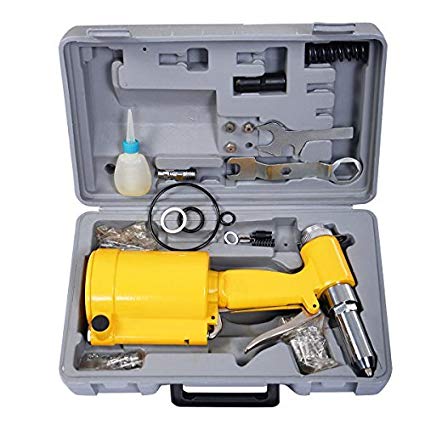 Goplus Pneumatic Air Hydraulic Pop Rivet Gun Riveter Riveting Tool w/ Case - 3/32", 3/16", 5/32", 1/8"