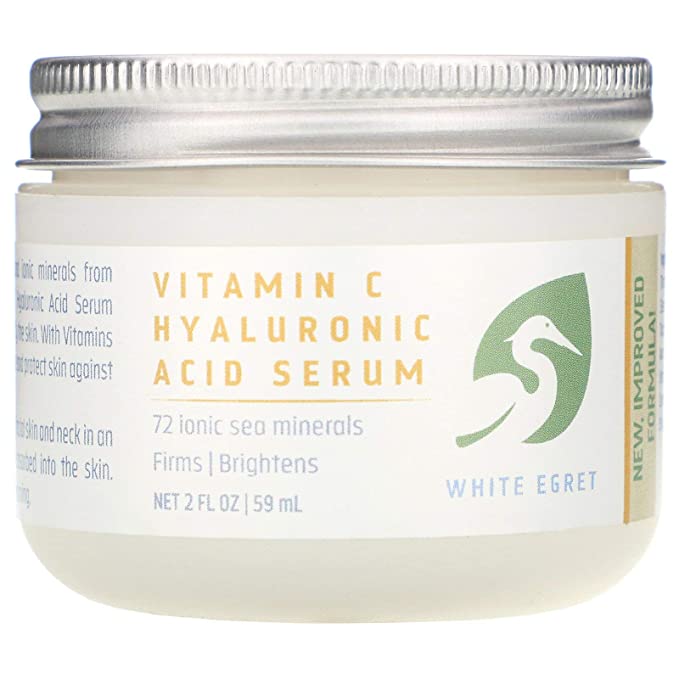 White Egret Personal Care Vitamin C Hyaluronic Acid Serum, 2 fl oz (59 ml)