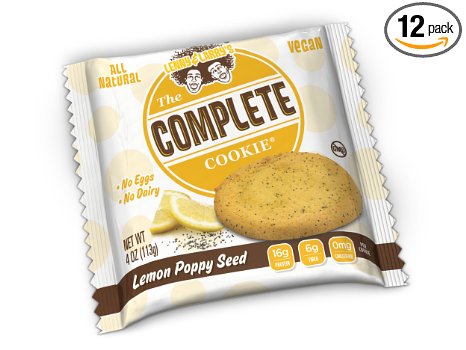 Lenny & Larry's The Complete Cookie, Lemon Poppy Seed, 4-Ounce Cookies (Pack of 12)