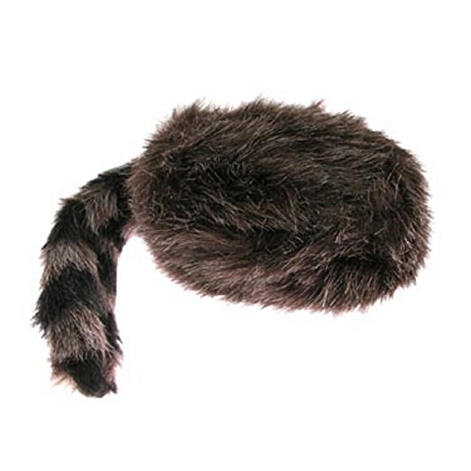 US Toy Faux Fur Classic Raccoon Tail Hat