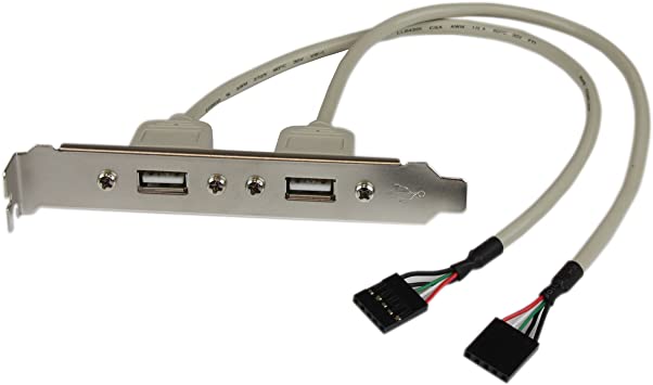 StarTech.com 2 Port USB A Female Slot Plate Adapter - USB panel - USB (F) to 5 pin in-line (F) - USBPLATE