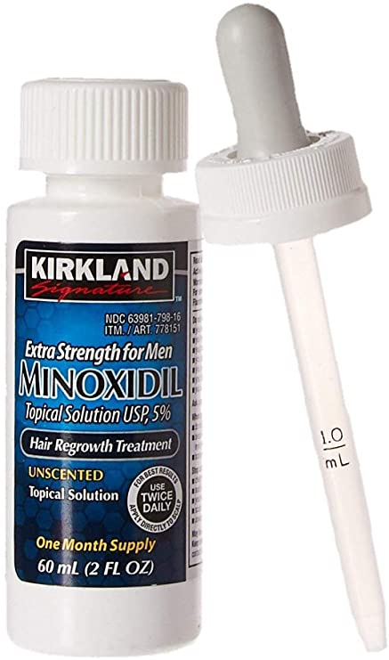 Minoxidil-5% Extra Strength Hair Regrowth for Men, 3 Count, 2 Ounce Bottles