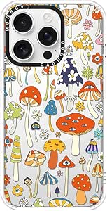 MOSNOVO Case for iPhone 16 Pro, [Compatible with Magsafe] [Buffertech 6.6ft Military-Grade Drop Protection] [Anti Peel Off Tech] Clear Phone Case Design - Mushroom Art