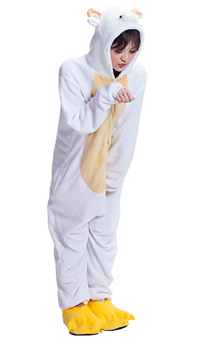 Sheep Kigurumi Cosplay Halloween Romper Soft Cozy Jumpsuit Costume