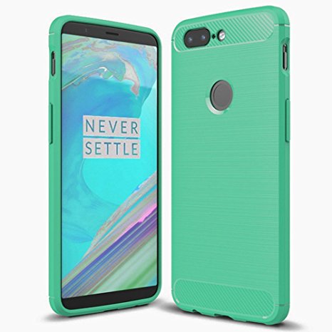 OnePlus 5T Case, Suensan TPU Shock Absorption Technology Raised Bezels Protective Case Cover for One Plus 5T phone (Mint Green)