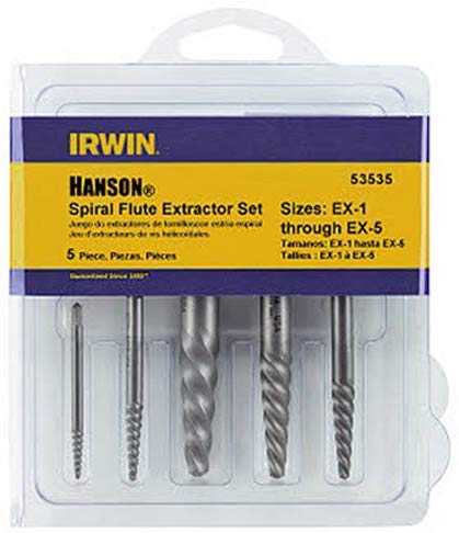 Irwin Industrial Tools 53535 Spiral Screw Extractor Set, 5-Piece