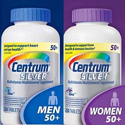 Centrum Silver Women 50 , 250 Tablets and Centrum Silver Men 50 , 250 Tablets