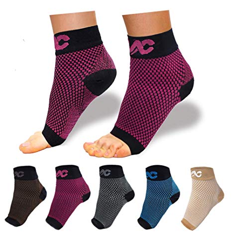 Plantar Fasciitis Socks for Men & Women - Best Compression Foot Sleeves with Arch Support