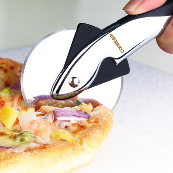 Codream Stainless Steel Pizza Cutter Wheel Strong Handle Never Breaks or Falls Apart