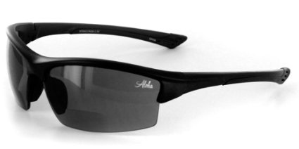 Aloha Eyewear Stone Creek MX1 Mens Wrap-Around Bifocal Reading Sunglasses Black 250