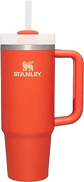 Stanley Quencher H2.0 FlowState Stainless Steel Vacuum Insulated Tumbler with Lid and Straw for Water, Iced Tea or Coffee, Smoothie and More, Tigerlily, 30 oz