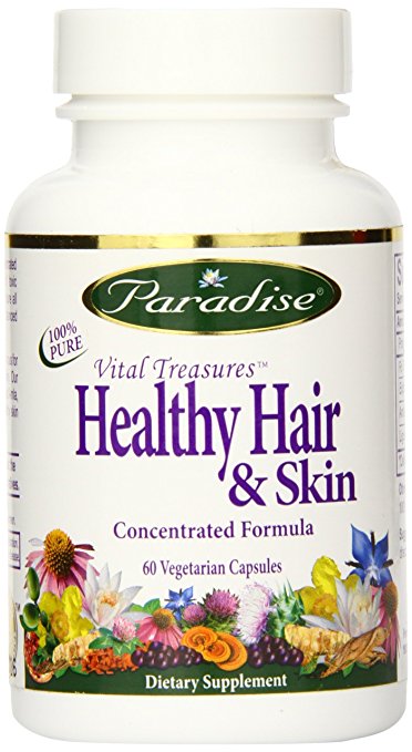 Paradise Herbs Vegetarian Capsules, Vital Treasure Healthy Hair, 60 Count