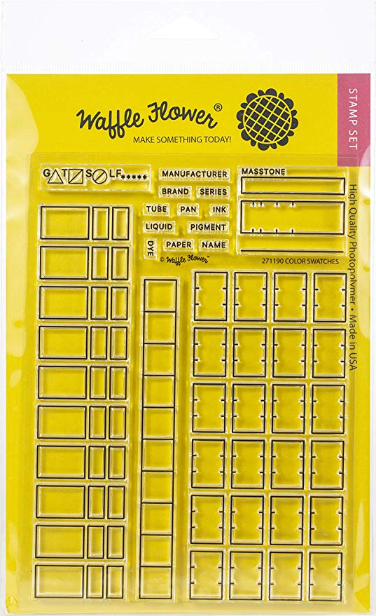 Waffle Flower Crafts 271190 Clear Stamp 5"X7"-Color Swatches