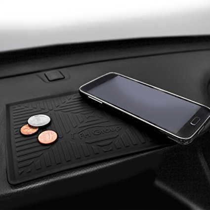 FH GROUP FH3011 Silicone Anti-slip Dash Mat Smartphone Iphone, Iphone Plus, Galaxy, Galaxy Note Coin Grip, Black Color