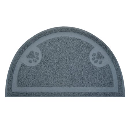 KLOUD City®PVC Semicircle Pet mat / Cat Litter Mat/Pet Feeding/Food/Bowl Mat