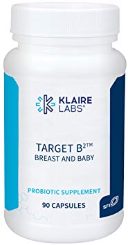 Klaire Labs Target b2 Breastfeeding Probiotic - Support Nursing & Infant Immune Health with Lactobacillus fermentum, Shelf-Stable & Hypoallergenic for Women (90 Capsules)