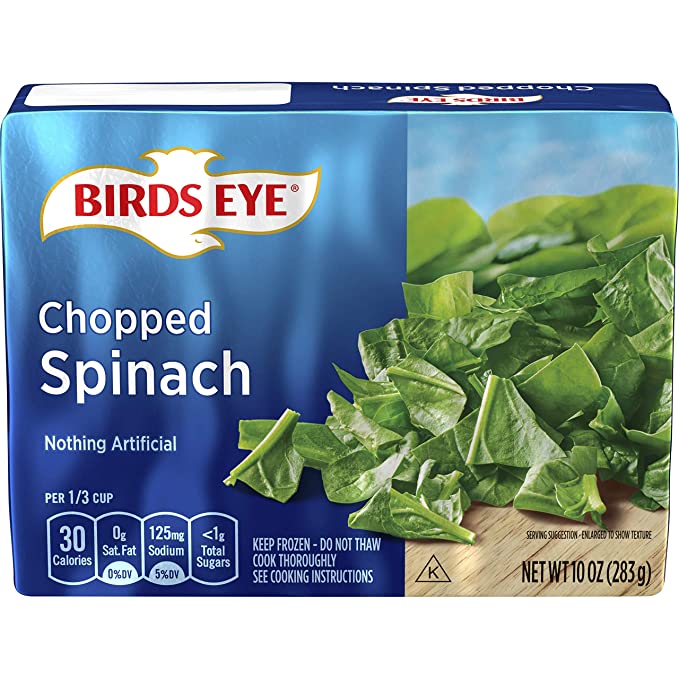 Birds Eye Chopped Spinach, Frozen Vegetable, 10 OZ