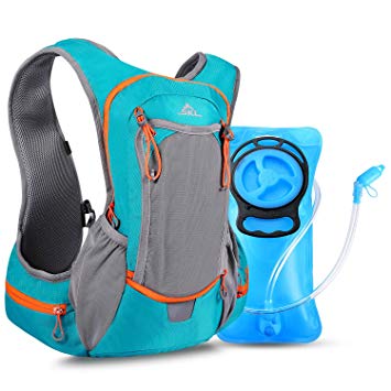 SKL Hydration Pack Water Backpack with Water Bladder 2L BPA Free Hydration Backpack for Running Cycling Biking Hiking Climbing Skiing Hunting Pouch