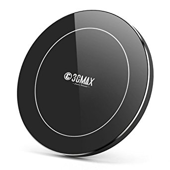 HaloVa Wireless Charger, QC 2.0 Fast Wireless Charging Pad for Samsung Galaxy Note 8 S8 Plus S8  S8 iPhone X 8 Plus, Black