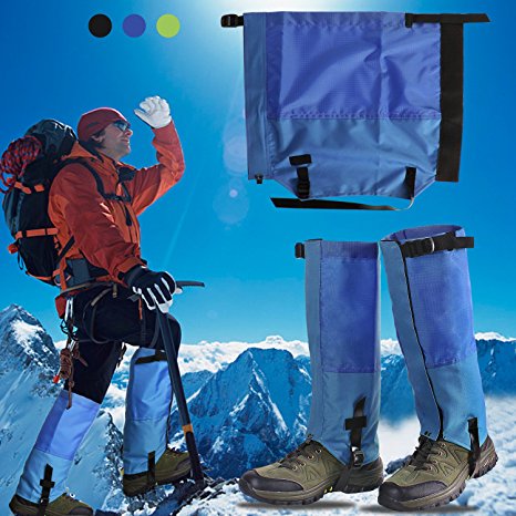 Waterproof Snow Leg Gaiters Boot Gaiters for Hiking, Walking, Hunting, Climbing, 600D Anti-tear Oxford fabric