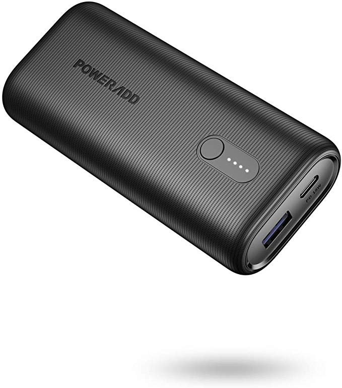 POWERADD EnergyCell Ⅱ 10000 Portable Charger PD 18W,10000mAh Portable Charger USB-C Power Delivery (18W) Power Bank for iPhone 11/11 Pro / 11 Pro Max / 8 / X/XS, Samsung S10, Pixel 3 / 3XL, and More