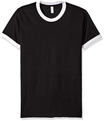 American Apparel Men's Poly-Cotton Short Sleeve Ringer T-Shirt