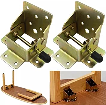 2-Piece Folding Frame self-Locking Hinge for Folding Table Legs, Folding workbenches, Kitchen Folding Table Extension Racks, Iron Folding Extension Locks, Folding Support Brackets, for Table Legs