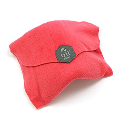 Trtl Pillow - Scientifically Proven Super Soft Neck Support Travel Pillow - Machine Washable Coral