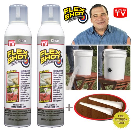 FLEX SHOT Clear - As Seen On TV - 2 pack special  2 extension tubes