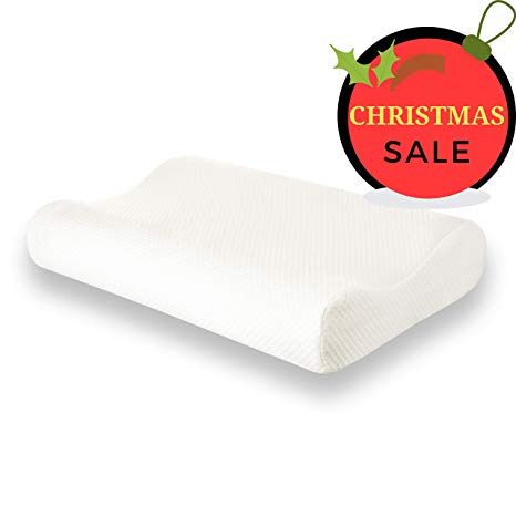 Cottenberg Memory Foam Contour Pillow for Neck and Shoulder Pain - Cervical Pillow for Neck Pain - Bamboo Memory Foam Pillow