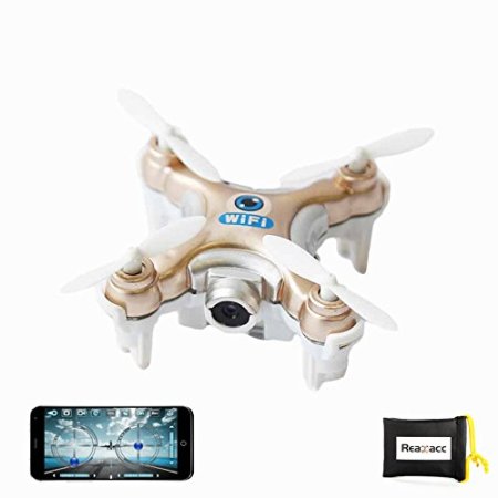 Cheerson CX-10W CX10W Mini Wifi FPV With 720P Camera 2.4G 4CH 6 Axis Mobile Control LED RC Quadcopter (Golden)