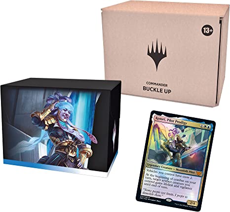 Magic: The Gathering Kamigawa: Neon Dynasty Commander Deck – Buckle Up (White-Blue)| Minimal Packaging Version