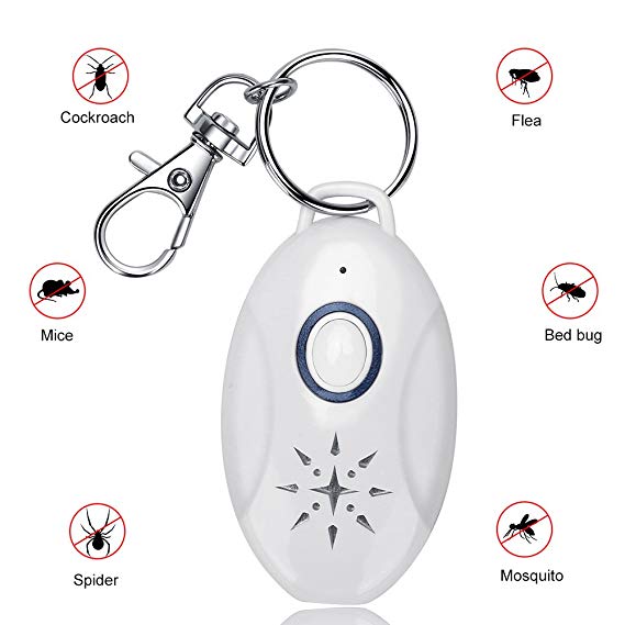 RUICHENXI Portable Ultrasonic Mosquito Repellent Mobile-Keychain Pest Control Outdoor Insect Repeller Pest Reject Flea and Tick Prevention for Dogs,Cats, Pets Charged by USB (1) (1) (1)