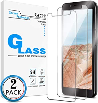 KATIN TCL LX Screen Protector - [2-Pack] Tempered Glass for TCL LX Screen Protector Easy to Install, Bubble Free with Lifetime Replacement Warranty