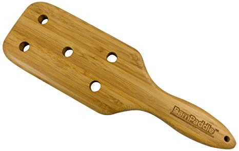Bamboo Spanking Paddle, BamPaddle 11.5 x 3.5 Inch Bamboo Spanking Paddle with Airflow Holes - Lightweight, Thin & Ultra Durable with Beautiful Smooth Finish