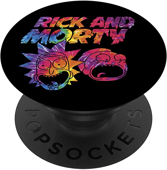 Rick And Morty Tie Dye Drip Graphic Hoodie PopSockets PopGrip: Swappable Grip for Phones & Tablets