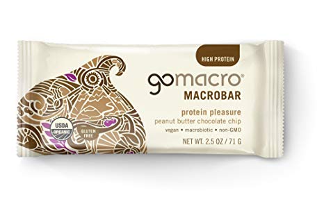 GoMacro Organic Peanut Butter Chocolate Chip, 2.5 oz Bars (Pack of 15)