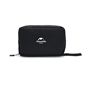 Personal Travel Toiletry Kit Organizer with Hanging Hook, Portable Men and Women Makeup Bag for Cosmetic Shaving Accessories Stuff, Large Capacity, Detachable Compartment, Leak Proof, Black