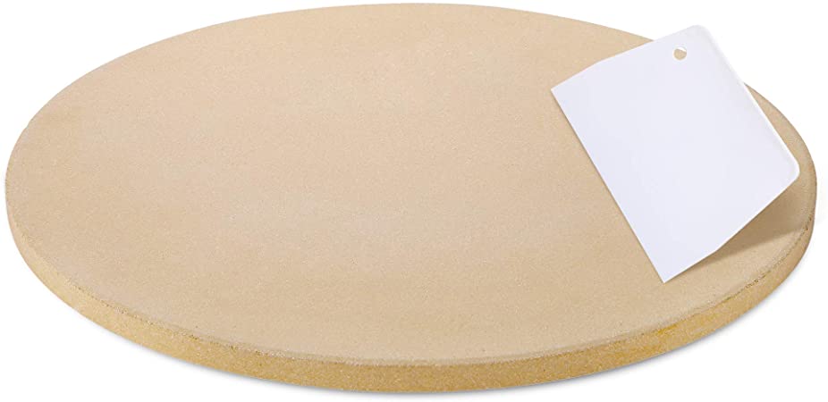 UNICOOK Small Pizza Stone, 10.25 Inch Round Pizza Grilling Stone, Baking Stone, Perfect Size for Personal Pizza, Ideal for Baking Crisp Crust Pizza, Bread, Cookies and More