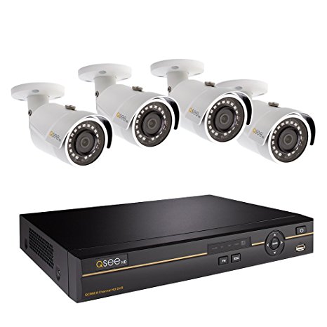 Q-See Surveillance System QC968-4DX-2, 8-Channel HD Analog DVR with 2TB Hard Drive, 4-4MP Security Cameras