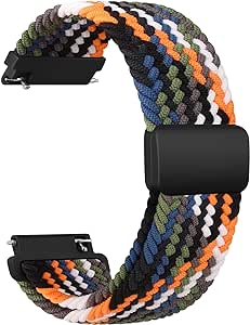 Vancle Replacement Band for Garmin Vivoactive 4 Watch Bands/Garmin Forerunner 255/265 / Forerunner 935/945 Bands, Nylon Sports Loop Strap Wristbands for Garmin Forerunner Smartwatch Women Men