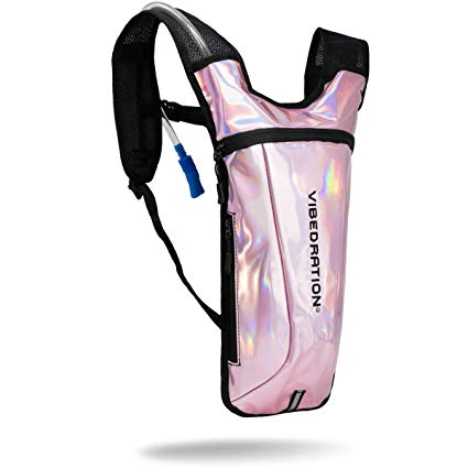Vibedration Holographic Rave Water Pack | 2L Water Capacity | Hydration Pack for Raves, Music Festivals, Dancing, Hiking & More