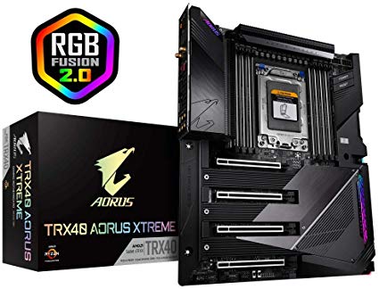 GIGABYTE TRX40 AORUS Xtreme (sTRX AMD TRX40/Fins-Array Heatsink/16 3 Phases Infineon Digital VRM/Gen 4 AIC with 4 X M.2 NVMe/Intel WiFi 6/Intel Dual 10GbE LAN/XL-ATX/AMD Motherboard)