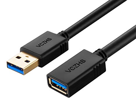 USB Extension Cable 3ft, VCZHS USB 3.0 Extension Cable USB3.0 Cable A Male to A Female for USB Flash Drive, Card Reader, Hard Drive, Keyboard,Playstation, Xbox, Oculus VR, Printer, Camera