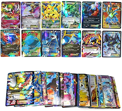 100-Piece Assorted GX Cards TCG Cards Holo EX Full Art :20 GX   20 Mega   1 Energy   59 EX Arts Great Gift for Kids