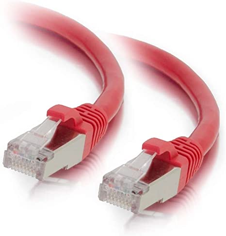 C2G 00842 Cat6 Cable - Snagless Shielded Ethernet Network Patch Cable, Red (1 Foot, 0.30 Meters)